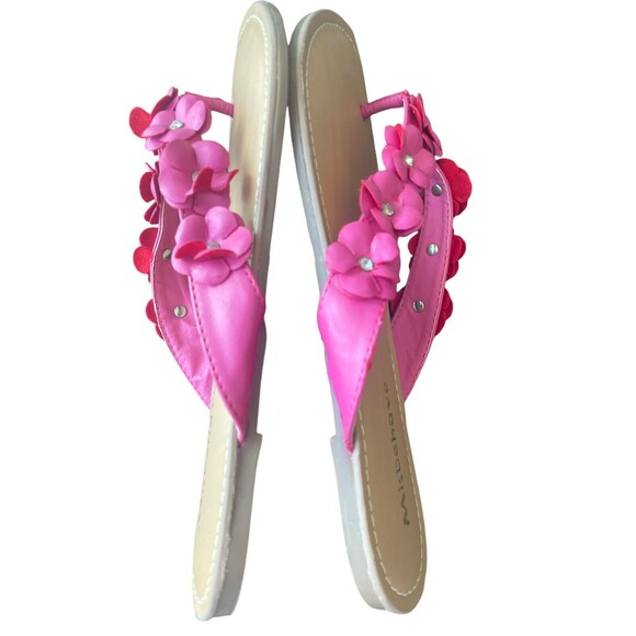 Misbehave Cesare 11 Fuchsia Flower Sandals Size 9 rhinestone fairy whimsical sum - Picture 4 of 11
